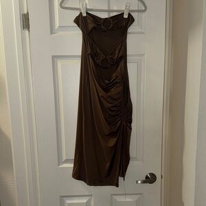 Elegant Brown Women's Dress